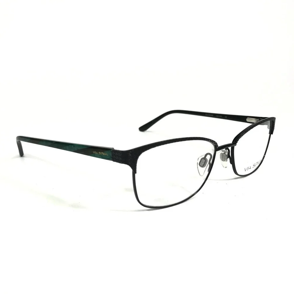 Via Spiga Eyeglasses Frames Maurizia 500 ZYLOWARE Black Green 53-17-135